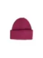 Magenta Strickmütze mit hochgeschlagenem Rand