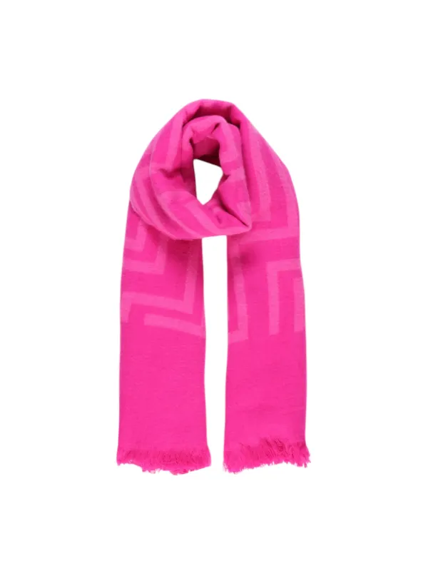 Leuchtend pinker Schal mit Fransen Leuchtend pinker Schal mit Fransen