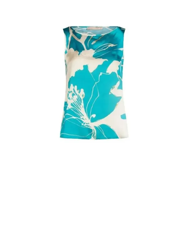 Teilweise blumiger Rinascimento Camisole Top