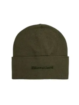 Grüne Calvin Klein Strickmütze mit Logo