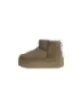 Dunkelbraune Damenstiefel mit Plateausohle