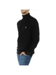 Schwarzer Wollrollkragenpullover Lyle & Scott