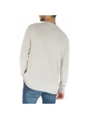 Weißer lockerer Strickpullover mit Rundhals