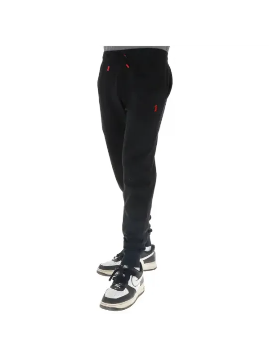 Schwarze Golfhose mit Reißverschluss.