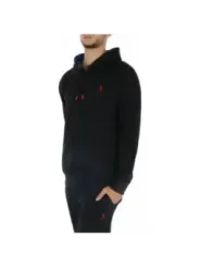 Schwarzer Fleece Golf Pullover Herren