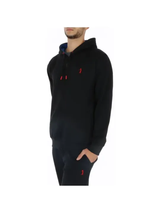 Schwarzer Fleece Golf Pullover Herren