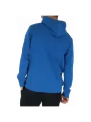 Blauer Hoodie und schwarze Jeans
