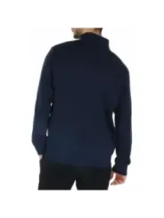 Navymelierter Herren Fleece Rollkragenpullover
