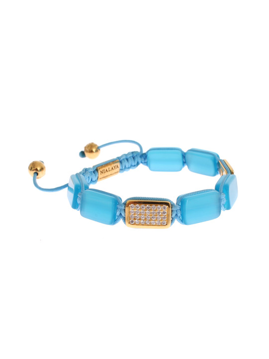 Bracelets Elegant Blue Opal &amp Diamond-Studded Bracelet 380,00 € 8050246180112 | Planet-Deluxe