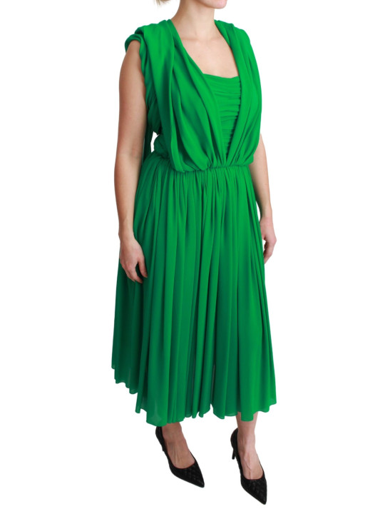 Dresses Elegant Sleeveless Pleated Silk Maxi Dress 2.400,00 € 8054802622719 | Planet-Deluxe