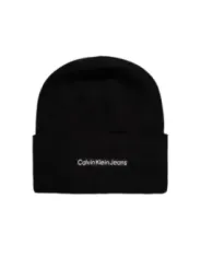 Schwarze Calvin Klein Strickmütze mit Logo