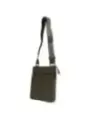 Graue Schultertasche mit kleinem Reißverschlussfach