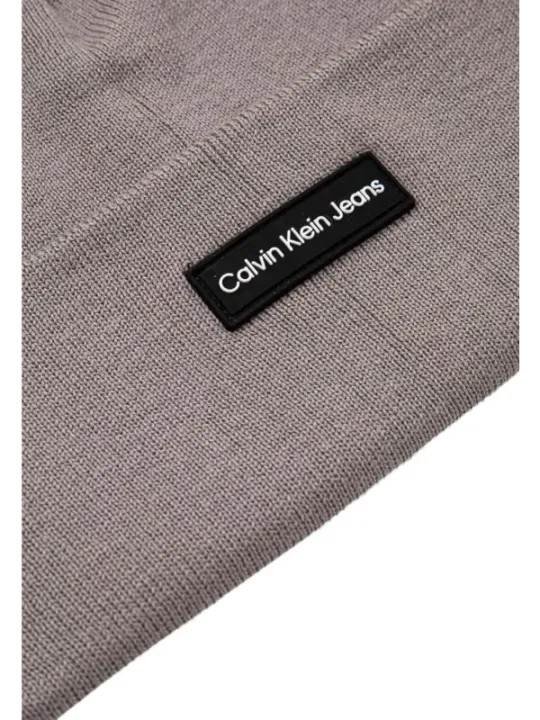 Calvin Klein diagonaler Strickpullover Beige-Weiß