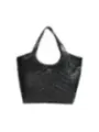 Schwarze Pinko Leder Chevron Tragetasche
