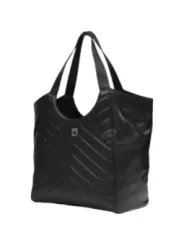Schwarze Pinko Lederhandtasche mit Logo