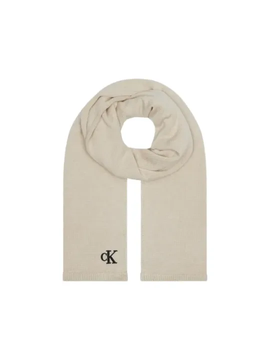 Cremefarbener Calvin Klein Logo Schal