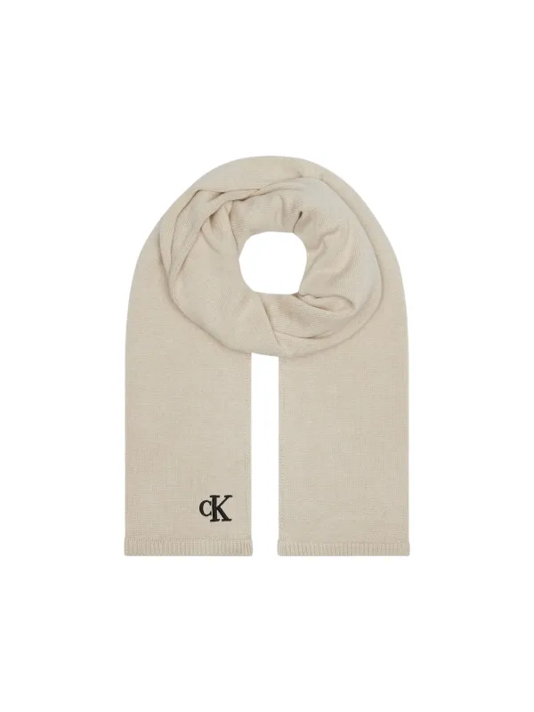 Cremefarbener Calvin Klein Logo Schal Cremefarbener Calvin Klein Logo Schal