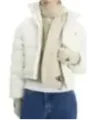 Beige Calvin Klein Pufferjacke mit Kapuze