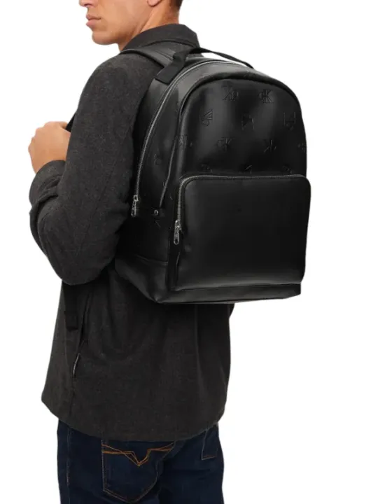 Schwarzer Calvin Klein Rucksack Lederoptik