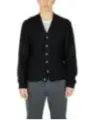 Dunkler Strick-Cardigan mit Knöpfen