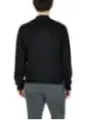 Schwarzer Wollpullover mit geripptem Kragen Hamaki-ho
