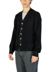 Gestrickter V-Ausschnitt-Cardigan mit Knöpfen