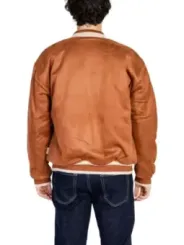 Braune Wildlederjacke mit Reißverschluss