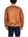 Braune Wildlederjacke mit Reißverschluss