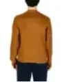 Gerippter, kürzer Strickpullover Orangefarben