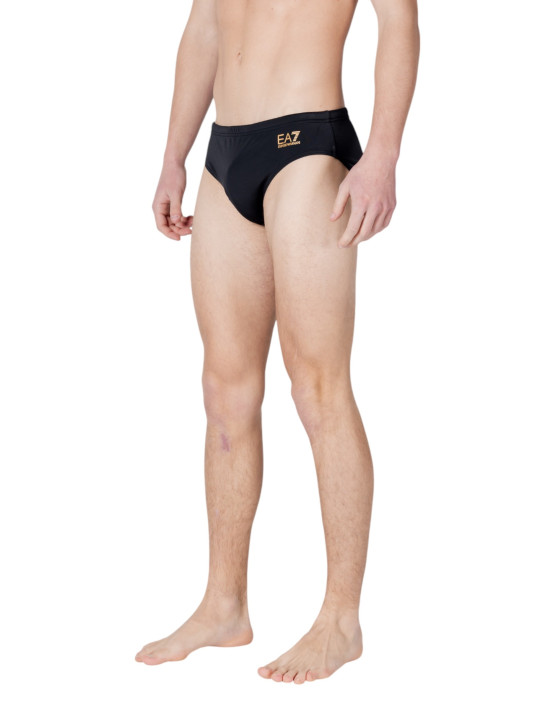 Schwarze EA7 Herren-Badekurzhose