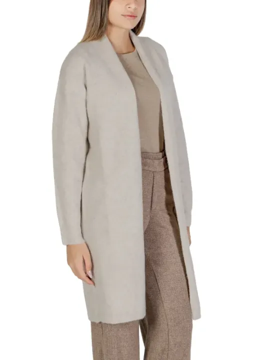 Off-white langer Cardigan mit offenem Vorderteil