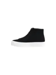 Schwarzer High-Top Sneaker Seitenansicht