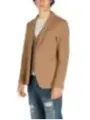 Tanfarbenes Herrenblazer, schlanker Schnitt