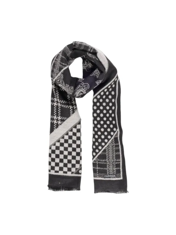 Schachbrett-Bandana-Schal mit Fransen Schachbrett-Bandana-Schal mit Fransen
