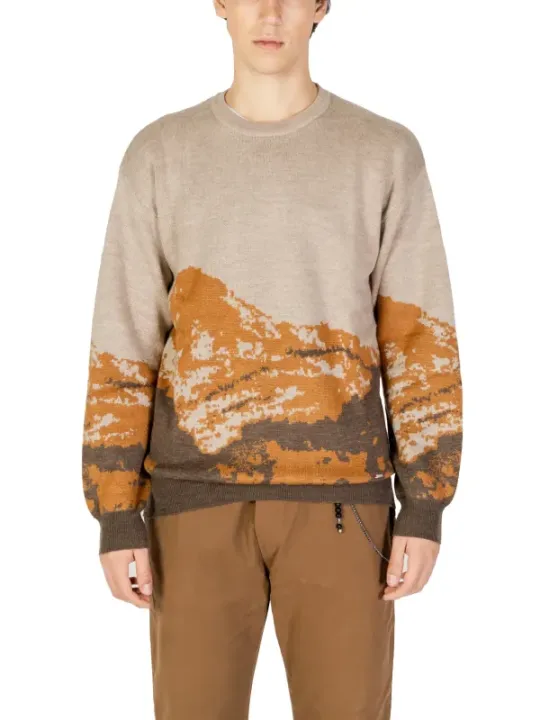 Gianni Lupo Strickpullover grau meliert