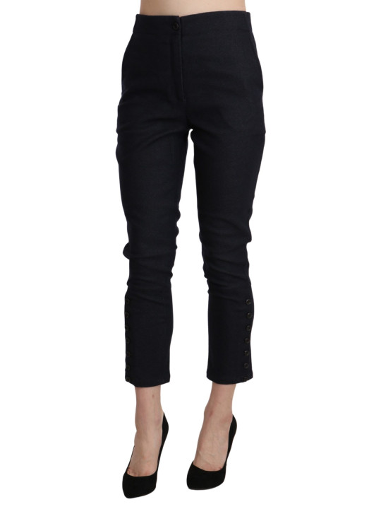 Jeans & Pants Chic High Waist Cropped Capri Pants 600,00 € 7333413031303 | Planet-Deluxe