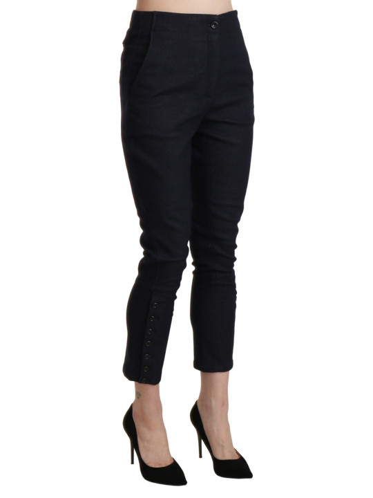 Jeans & Pants Chic High Waist Cropped Capri Pants 600,00 € 7333413031303 | Planet-Deluxe