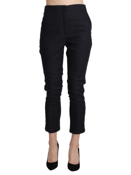 Jeans & Pants Chic High Waist Cropped Capri Pants 600,00 € 7333413031303 | Planet-Deluxe