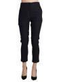 Jeans & Pants Chic High Waist Cropped Capri Pants 600,00 € 7333413031303 | Planet-Deluxe