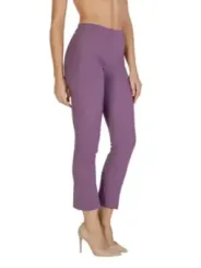 Mauve Cropped Hose mit hohem Bund
