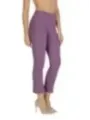 Mauve Cropped Hose mit hohem Bund