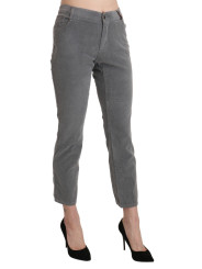 Jeans & Pants Chic Gray Mid Waist Cropped Trousers 600,00 € 7333413031358 | Planet-Deluxe