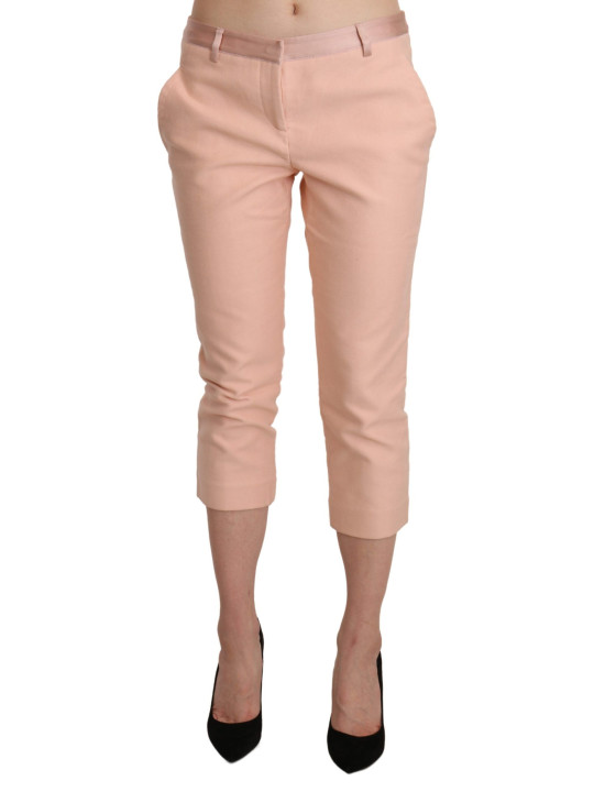 Jeans & Pants Chic Pink Skinny Capri Pants 600,00 € 8050246180280 | Planet-Deluxe