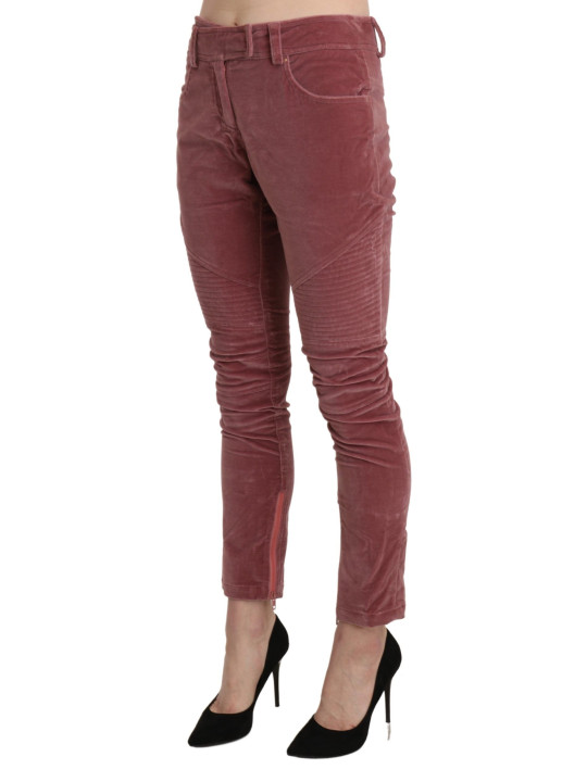 Jeans & Pants Chic Red Mid Waist Skinny Trousers 600,00 € 7333413031341 | Planet-Deluxe