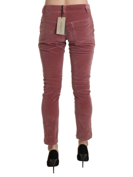 Jeans & Pants Chic Red Mid Waist Skinny Trousers 600,00 € 7333413031341 | Planet-Deluxe