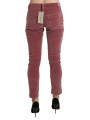 Jeans & Pants Chic Red Mid Waist Skinny Trousers 600,00 € 7333413031341 | Planet-Deluxe