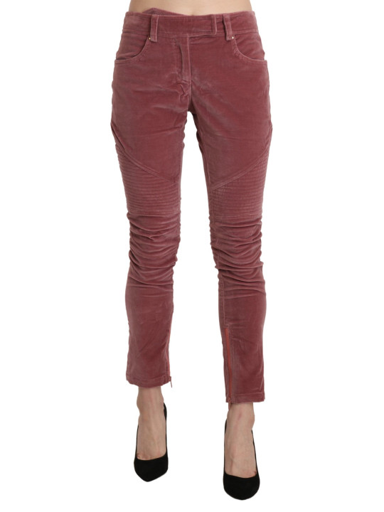 Jeans & Pants Chic Red Mid Waist Skinny Trousers 600,00 € 7333413031341 | Planet-Deluxe