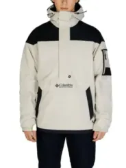 Weiße und schwarze Winterjacke Columbia