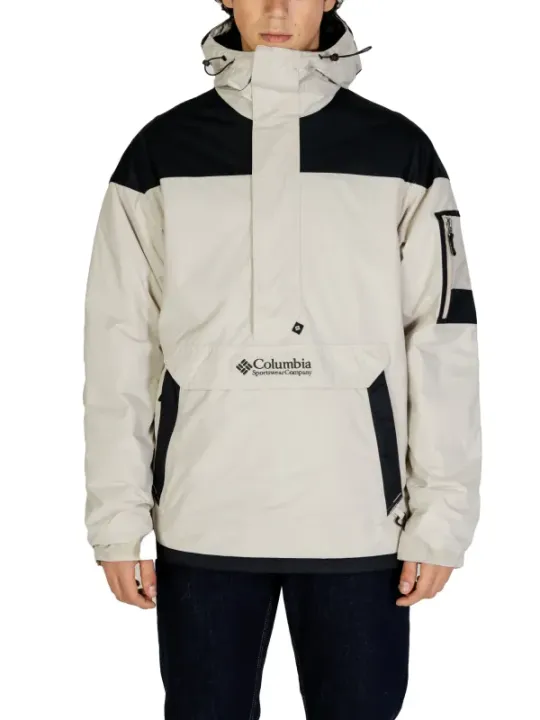 Weiße und schwarze Winterjacke Columbia