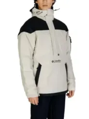 Weiße Herrenjacke mit schwarzen Ärmeln